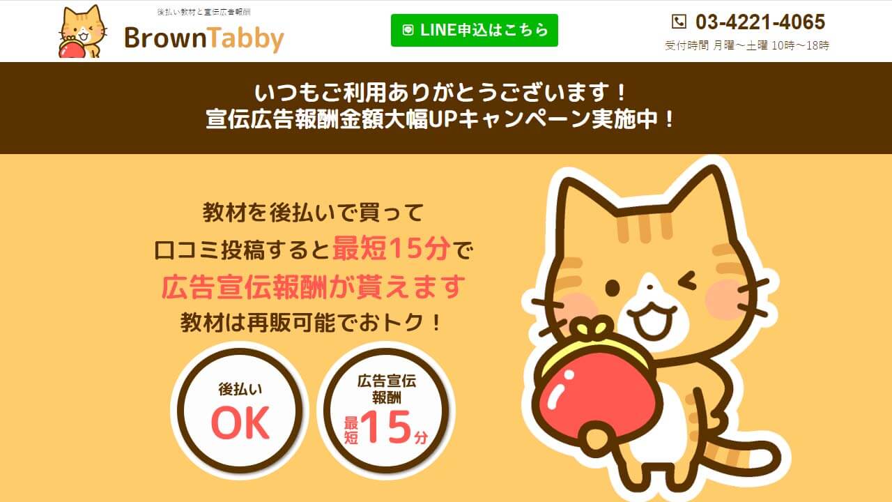 ブラウンタビー_後払いツケ払い現金化